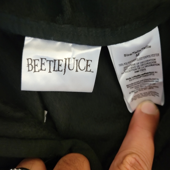 NEW -Official Beetlejuice Black Hoodie Sweatshirt - Size Medium - NWT - Picture 11 of 13